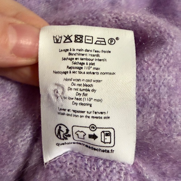 Sezane LÉON JUMPER in Lilac - Picture 8 of 9